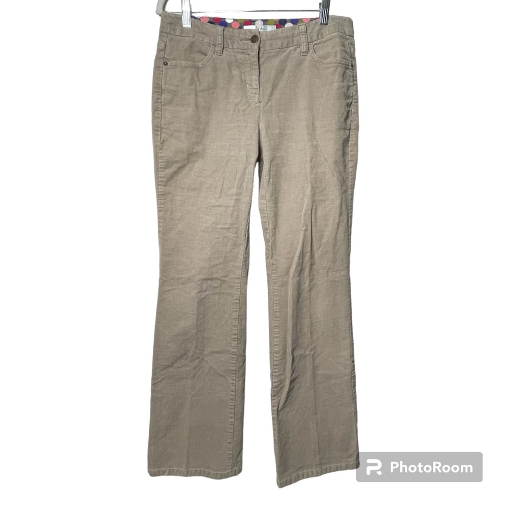 Boden Tan Khaki Corduroy Bootcut Pants Size 6L
